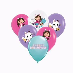 GABBY DOLL BALLOONS PARTY THEME HOUSE KIDS, 8PCS